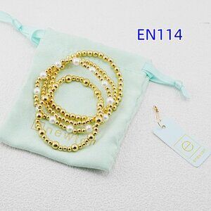 Enewton White Pearl Four-Piece Bracelet Set